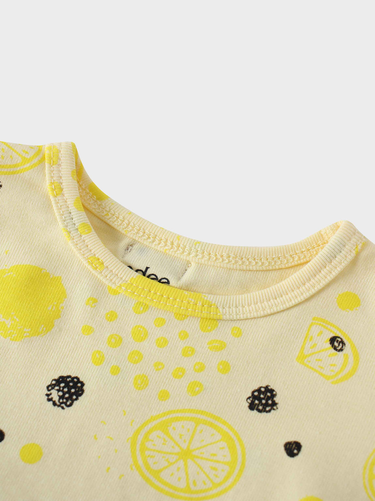 Lemon Print T-Shirt and Shorts Set for Baby Boys