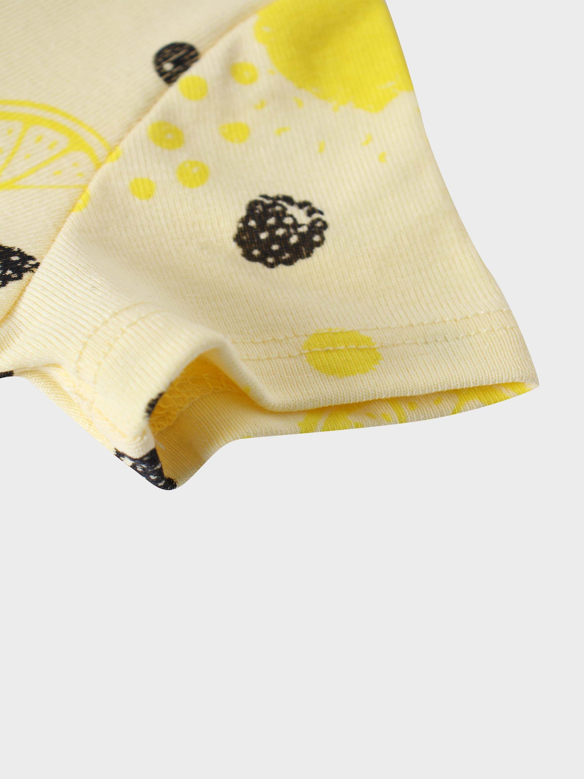 Lemon Print T-Shirt and Shorts Set for Baby Boys
