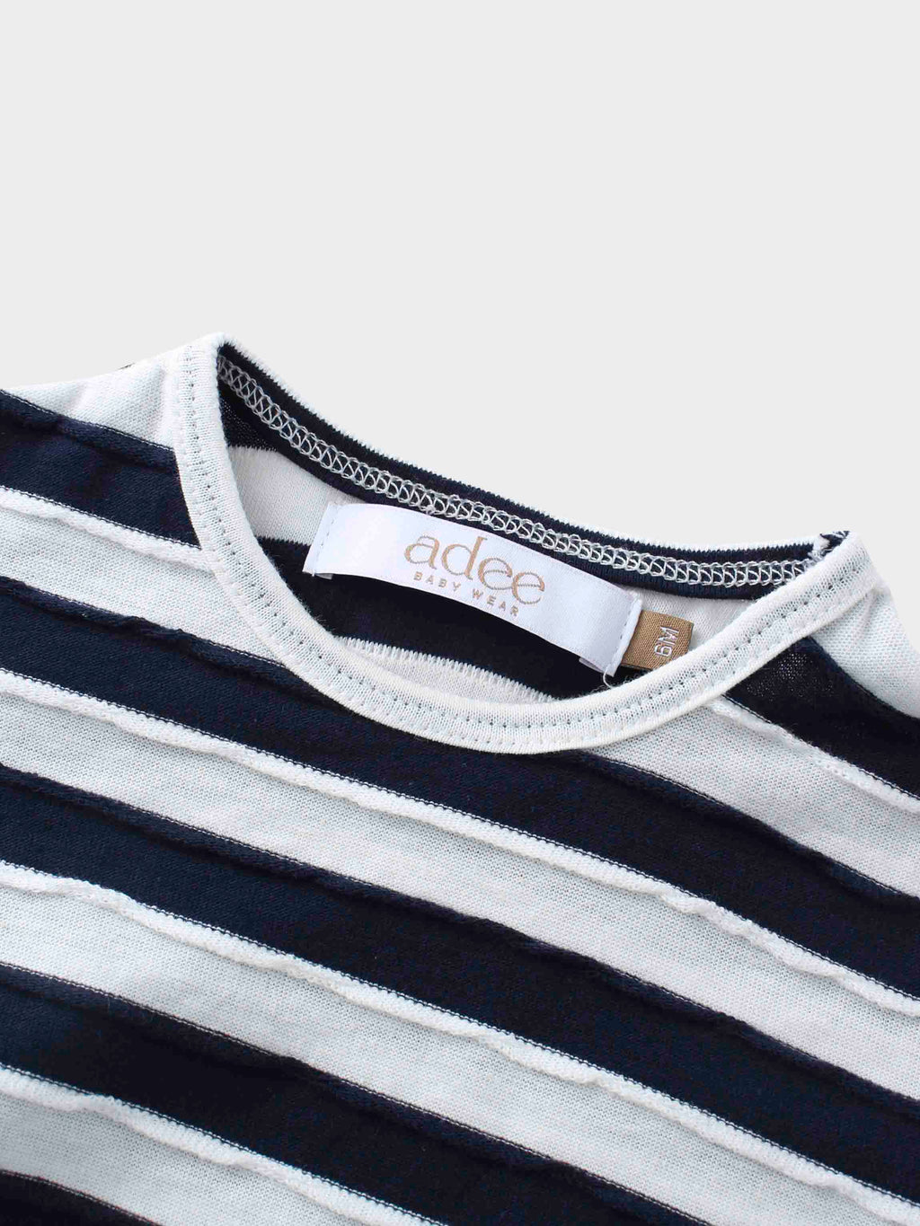 Blue Striped Textured Short Set for Boys