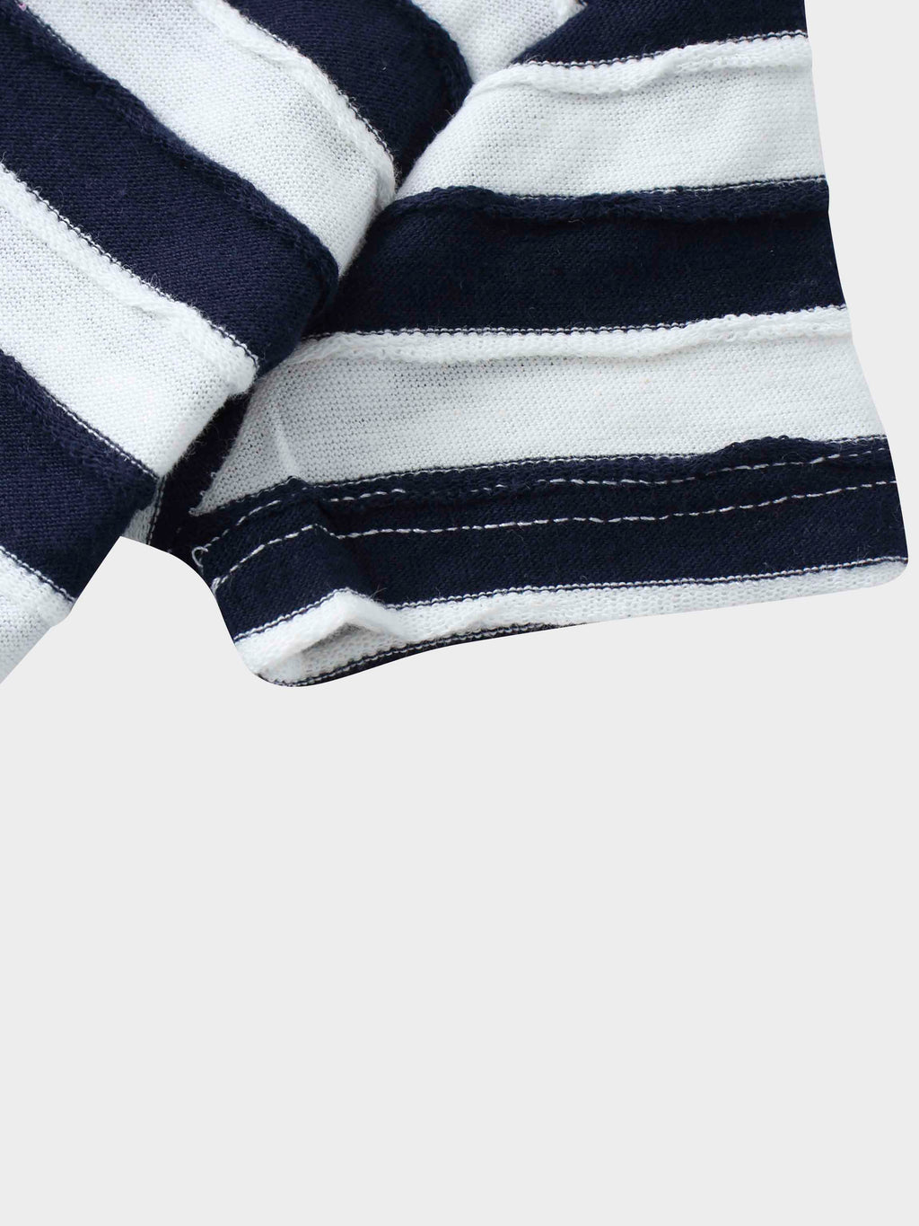 Blue Striped Textured Short Set for Boys