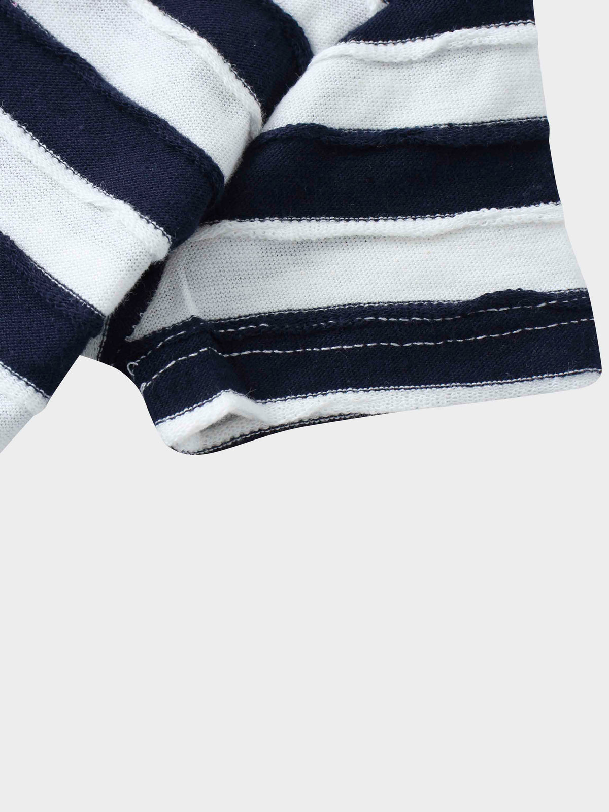 Blue Striped Textured Short Set for Boys