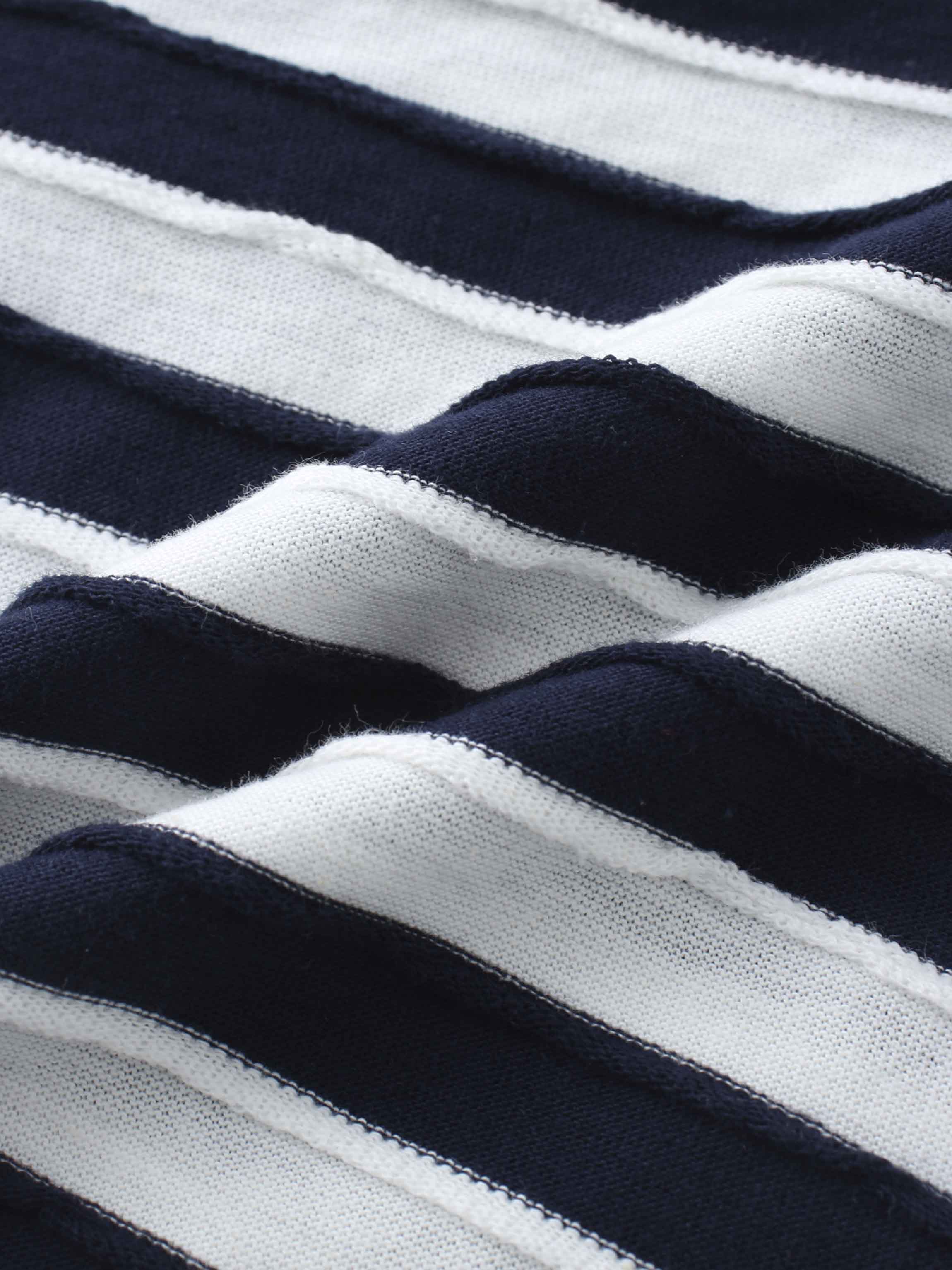 Blue Striped Textured Short Set for Boys