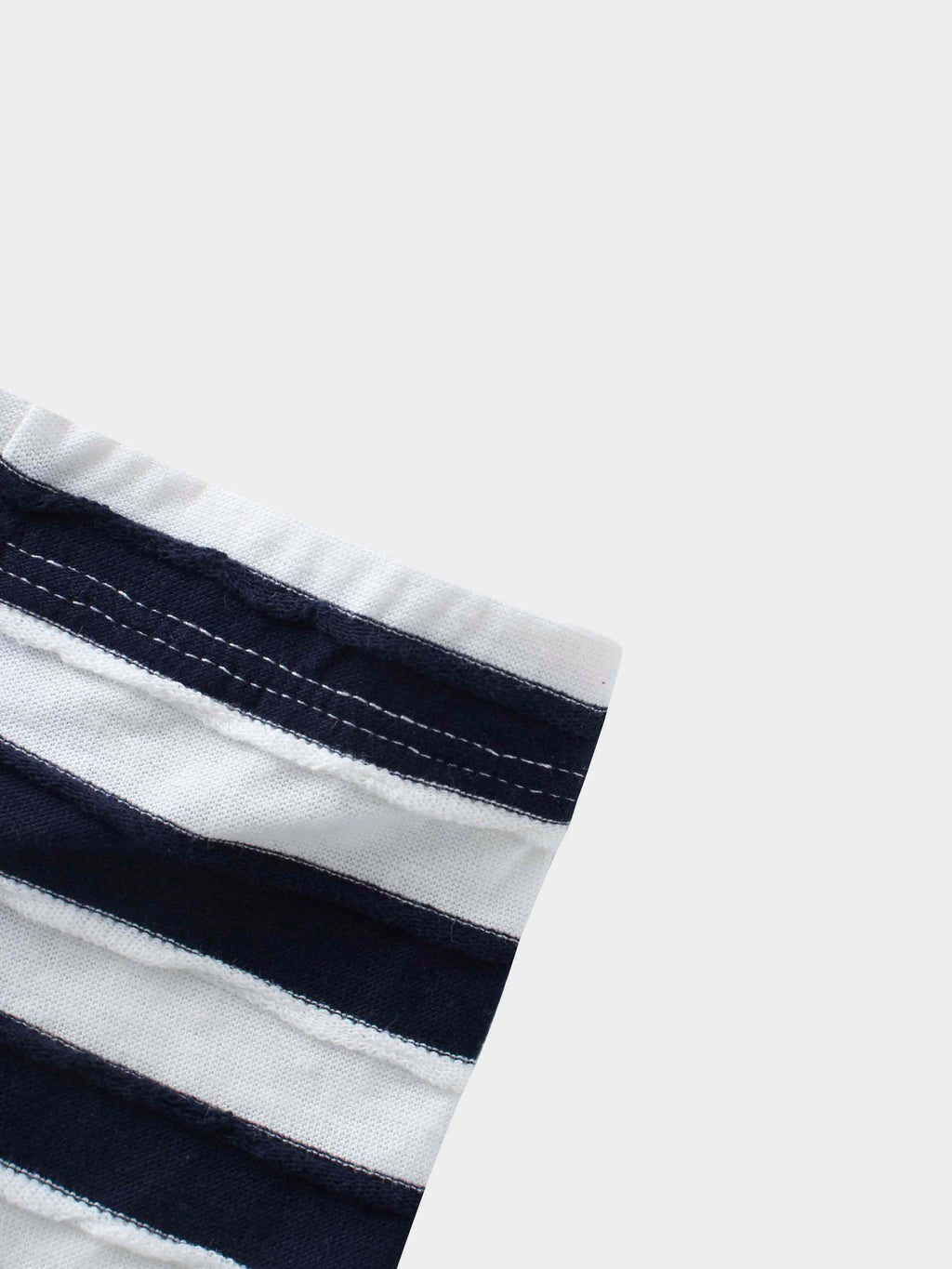 Blue Striped Textured Short Set for Boys