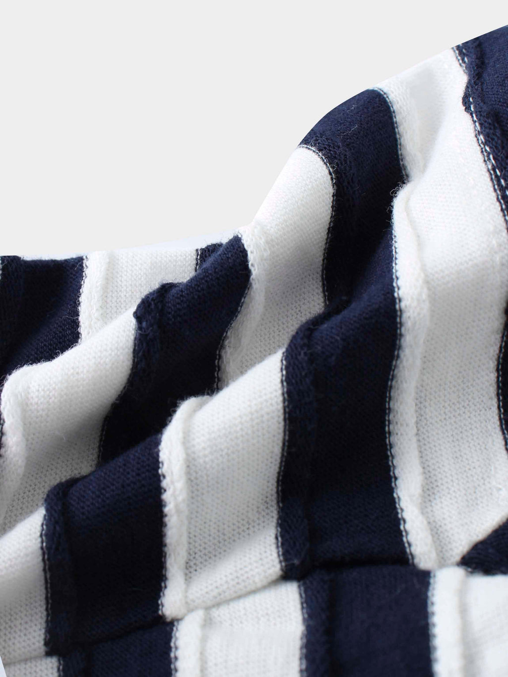Blue Striped Textured Short Set for Boys