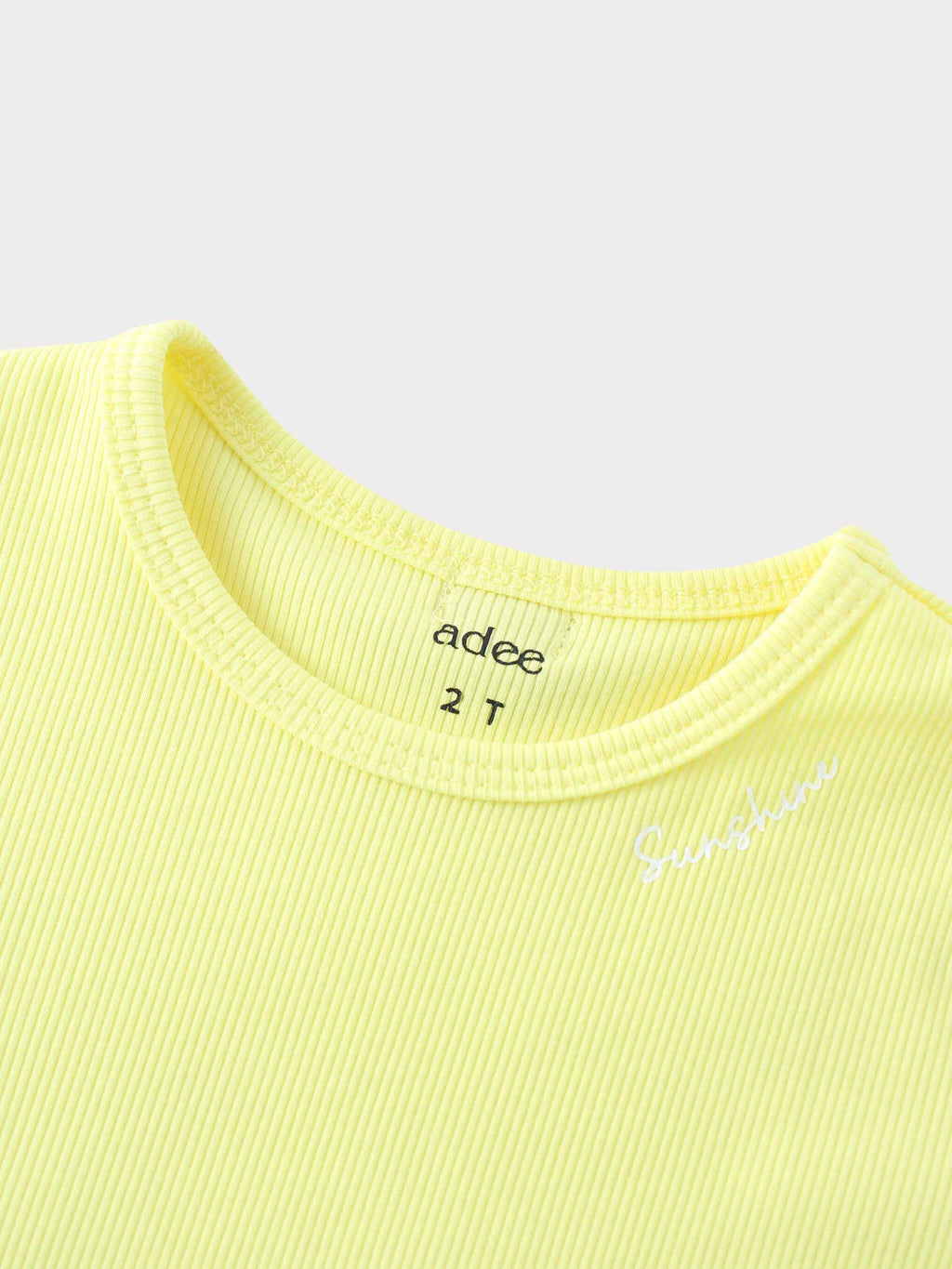 Yellow Ribbed Short Set