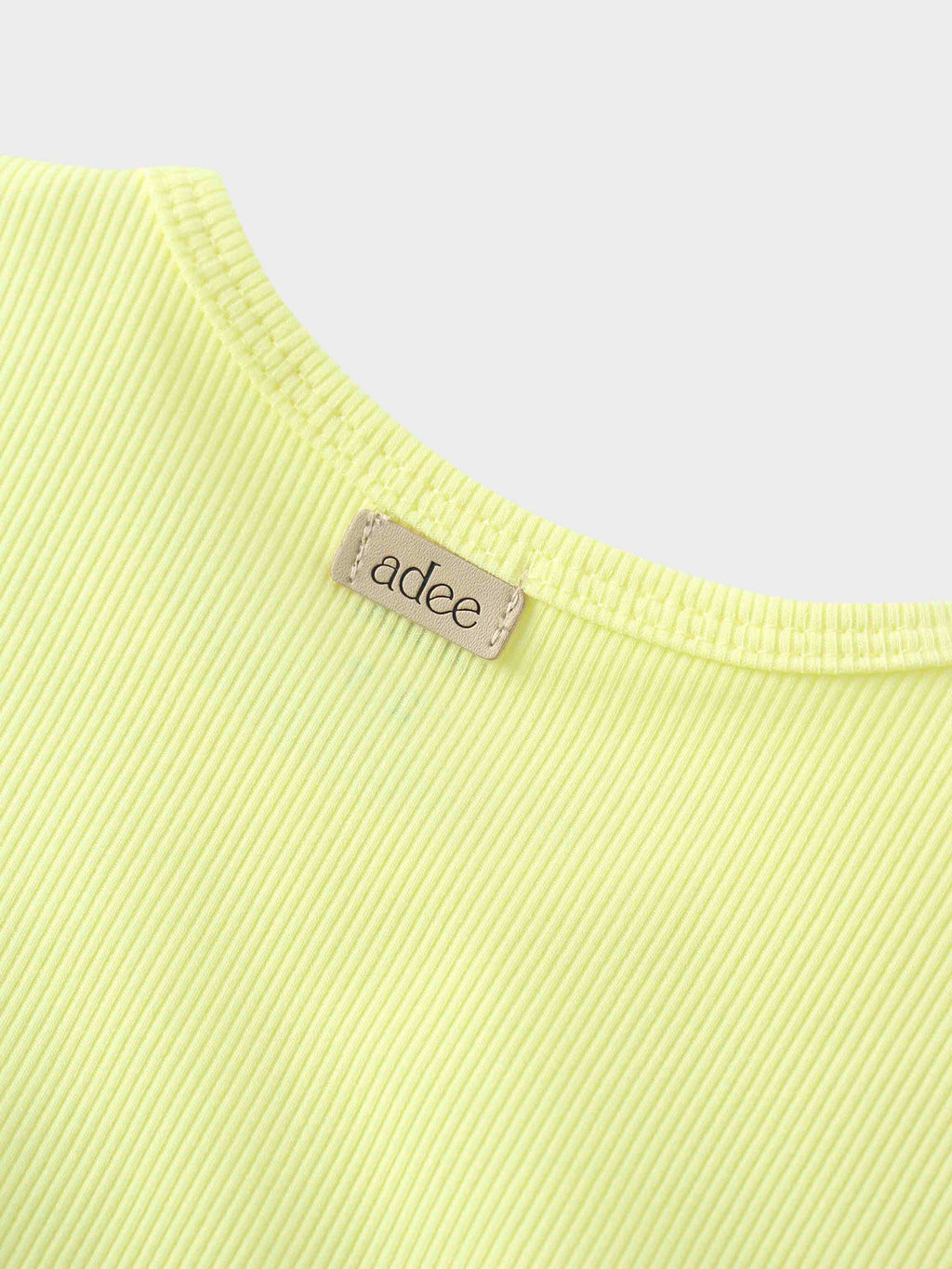 Yellow Ribbed Short Set for Kids