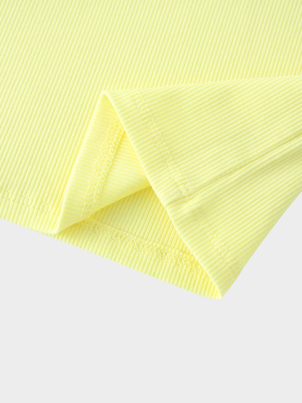Yellow Ribbed Short Set