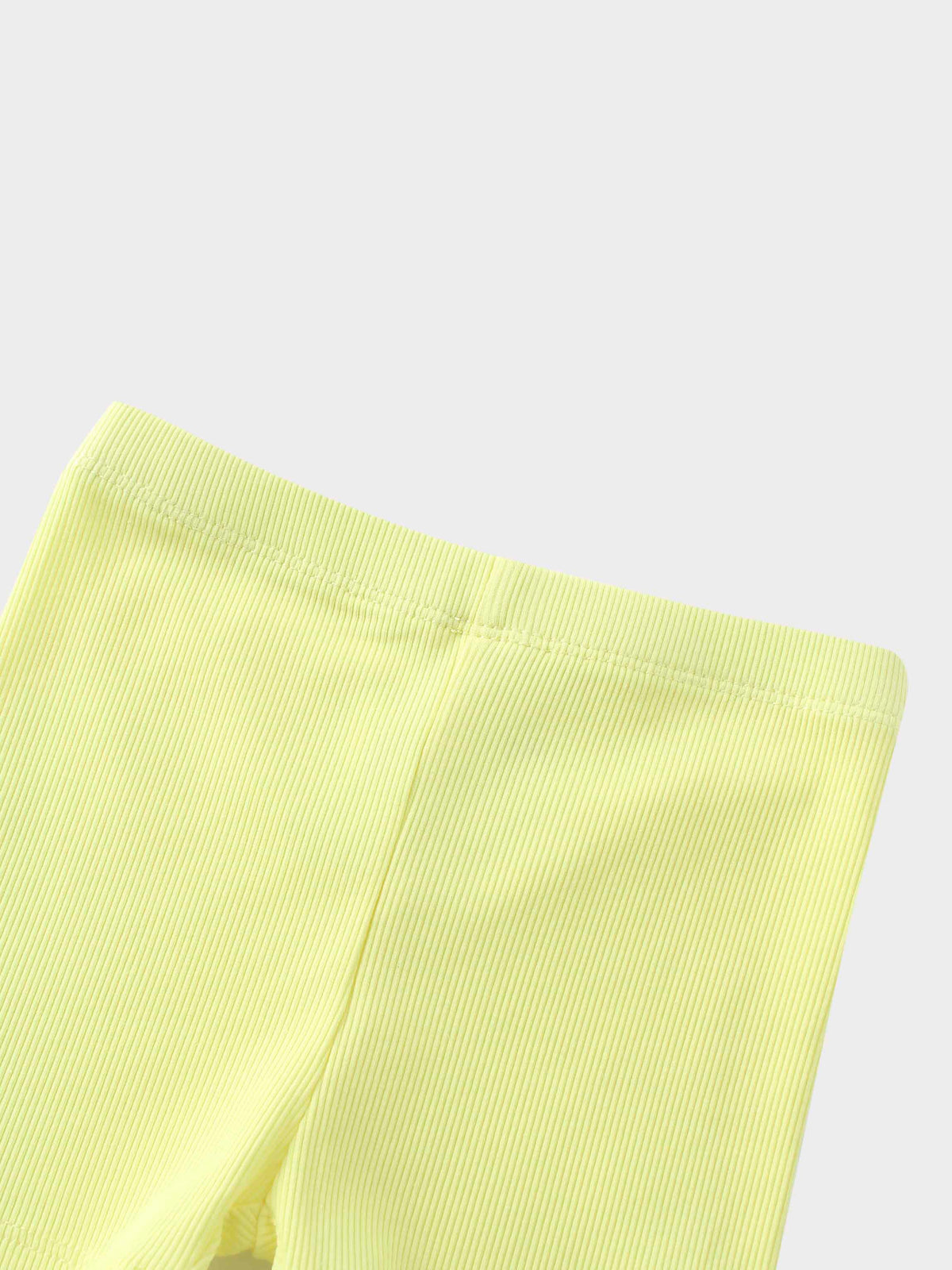 Yellow Ribbed Short Set for Kids