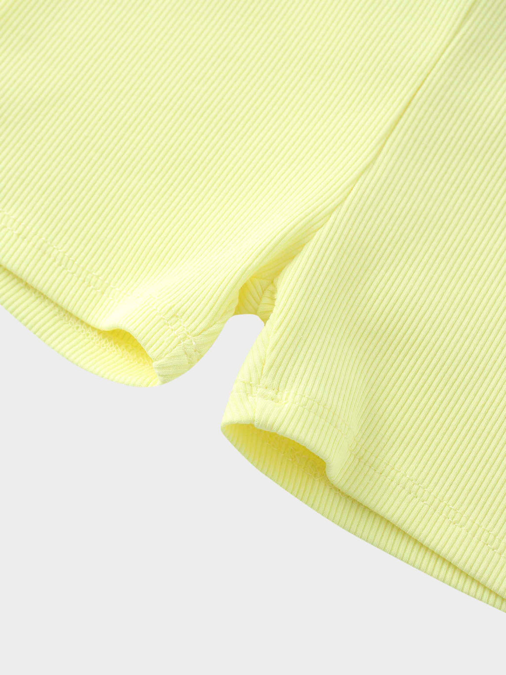 Yellow Ribbed Short Set