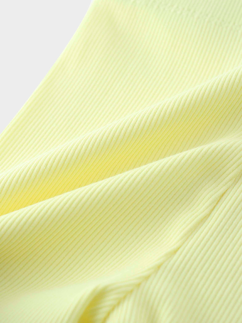 Yellow Ribbed Short Set for Kids