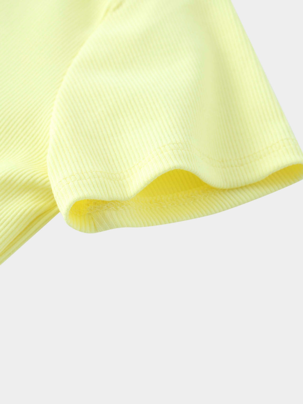 Yellow Ribbed Short Set