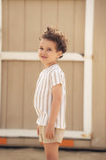 Tan Cotton Dressy Shorts for Boys