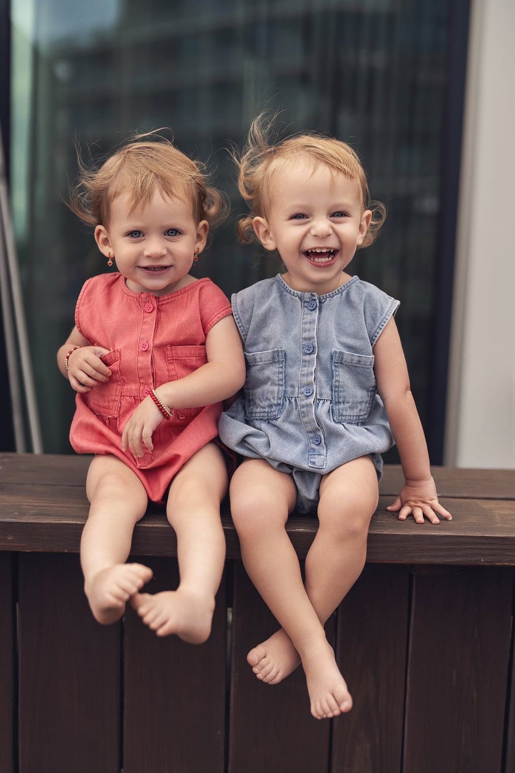 Blue Denim Romper for Baby Boys