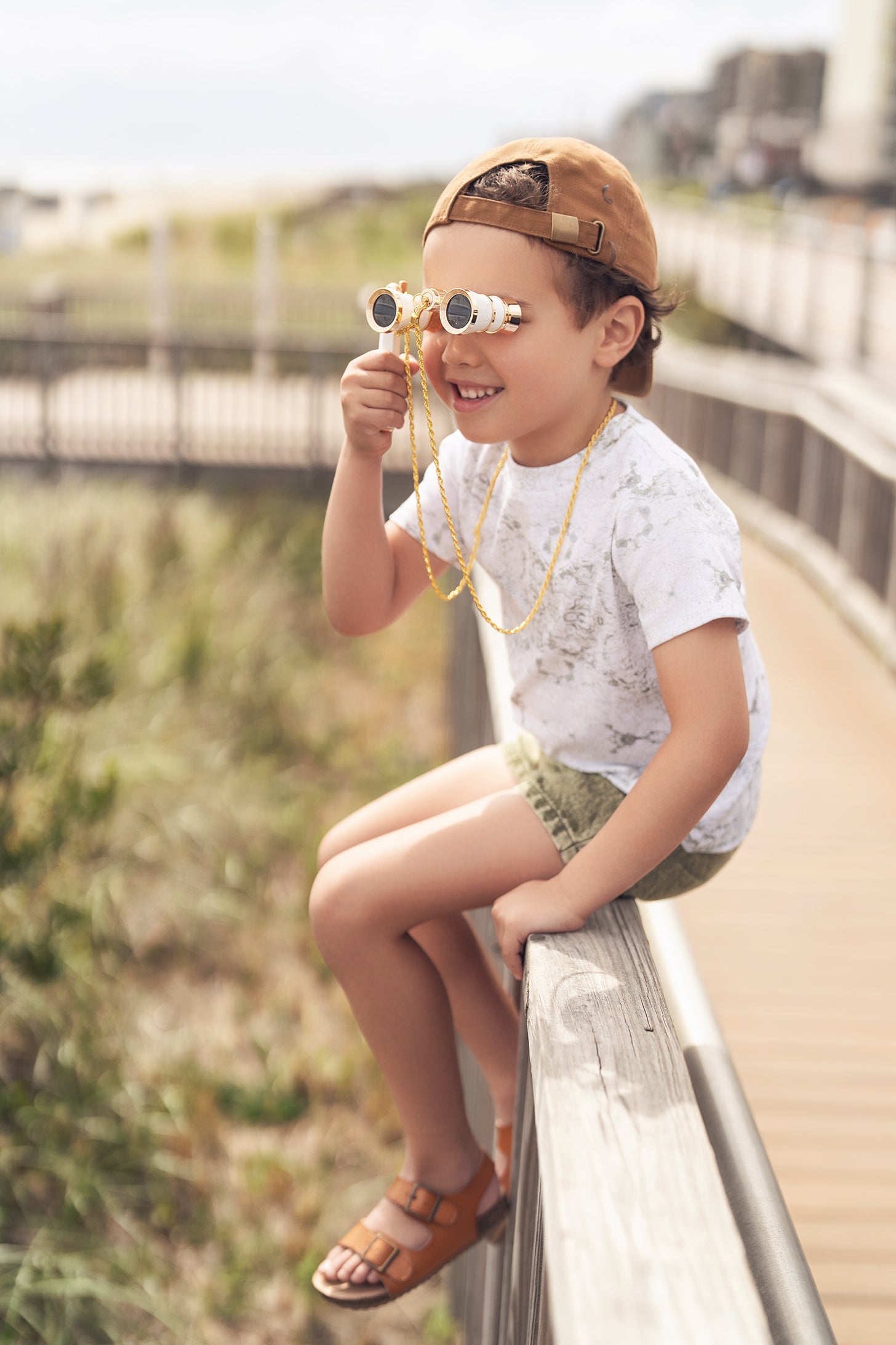 Vintage Map Print T-Shirt for Boys