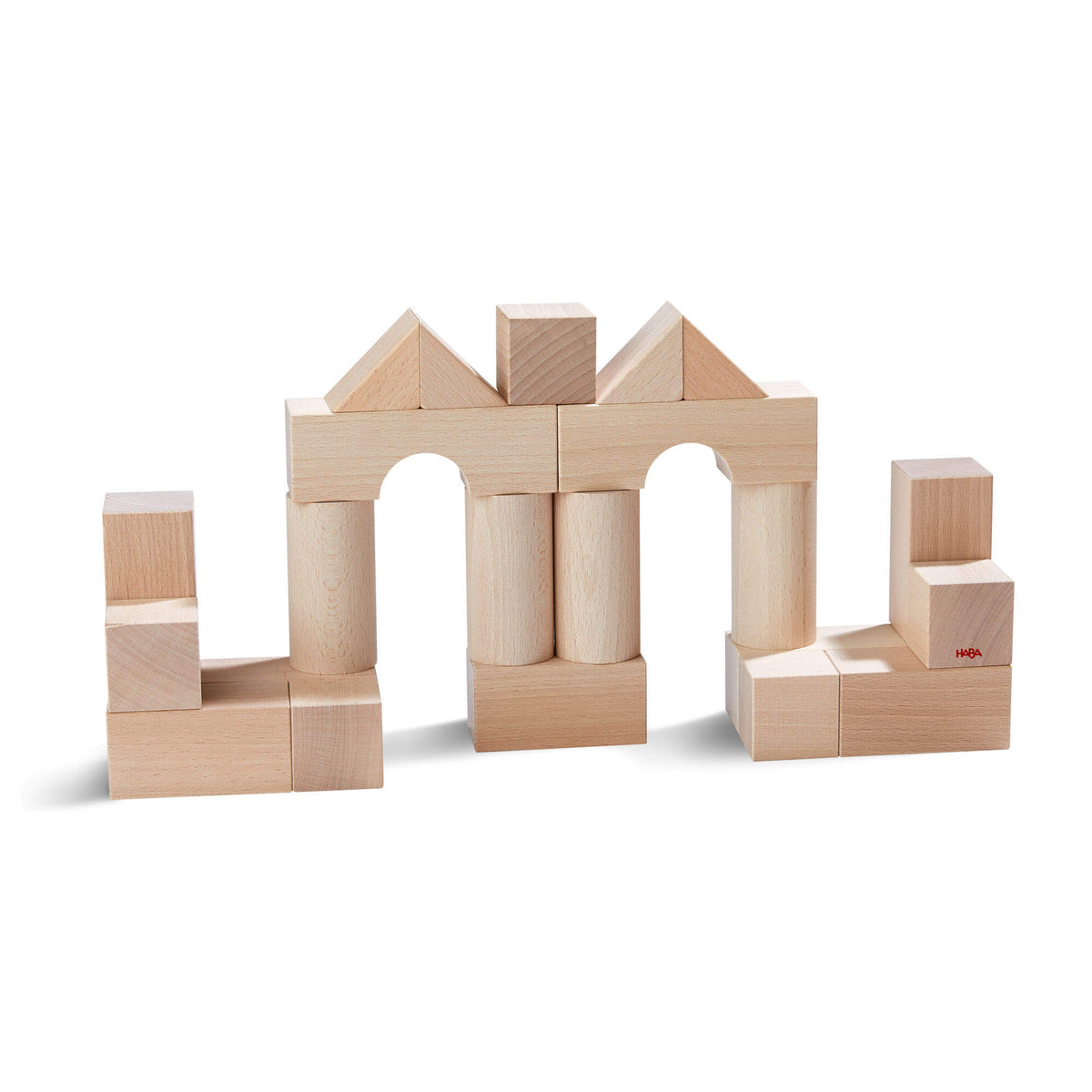 26-Piece Wooden Building Blocks Starter Set
