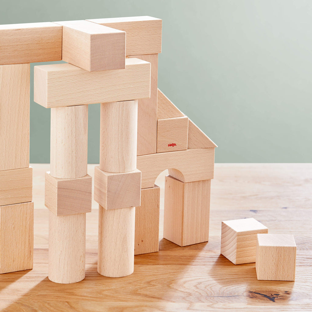 26-Piece Wooden Building Blocks Starter Set