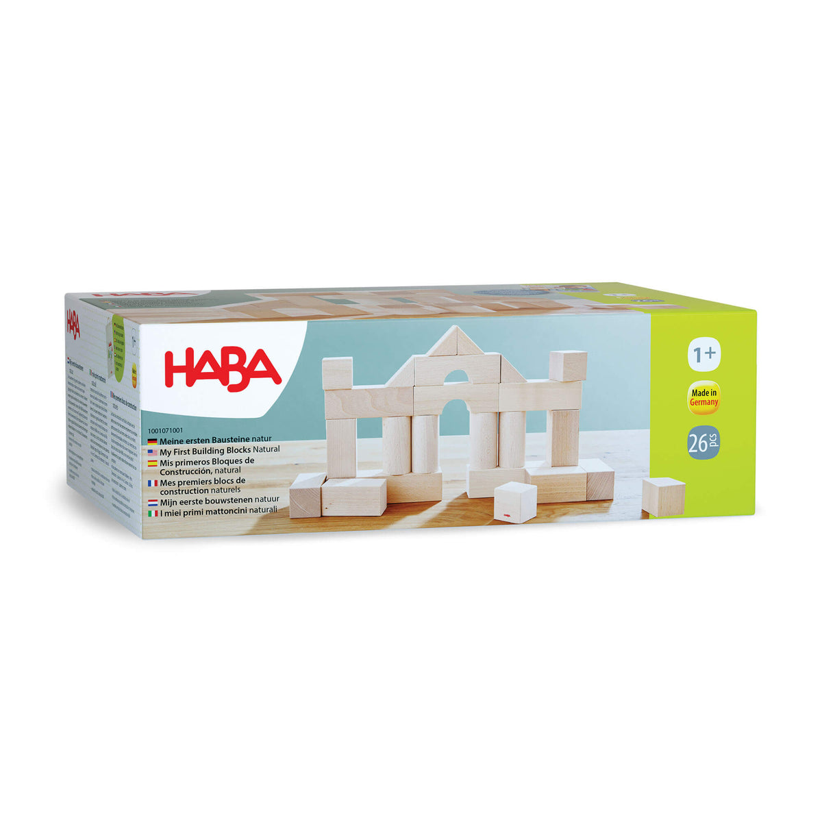 26-Piece Wooden Building Blocks Starter Set