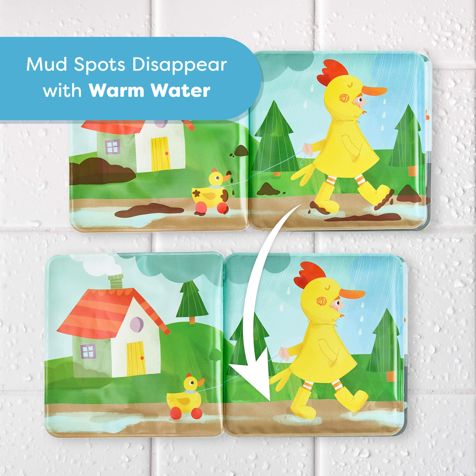 Color-Changing Bath Book - Muddy Day Farm Theme