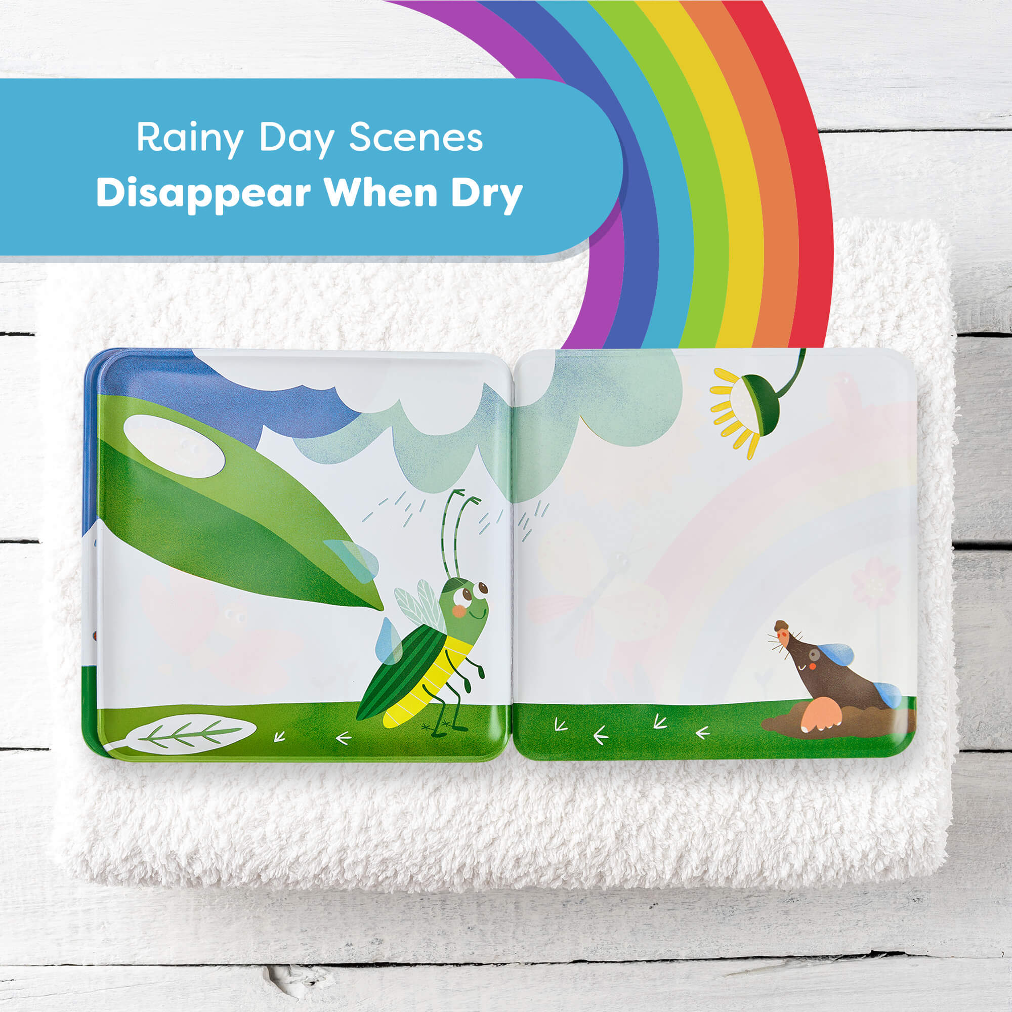 Color-Changing Bath Book - Rainy Day Theme