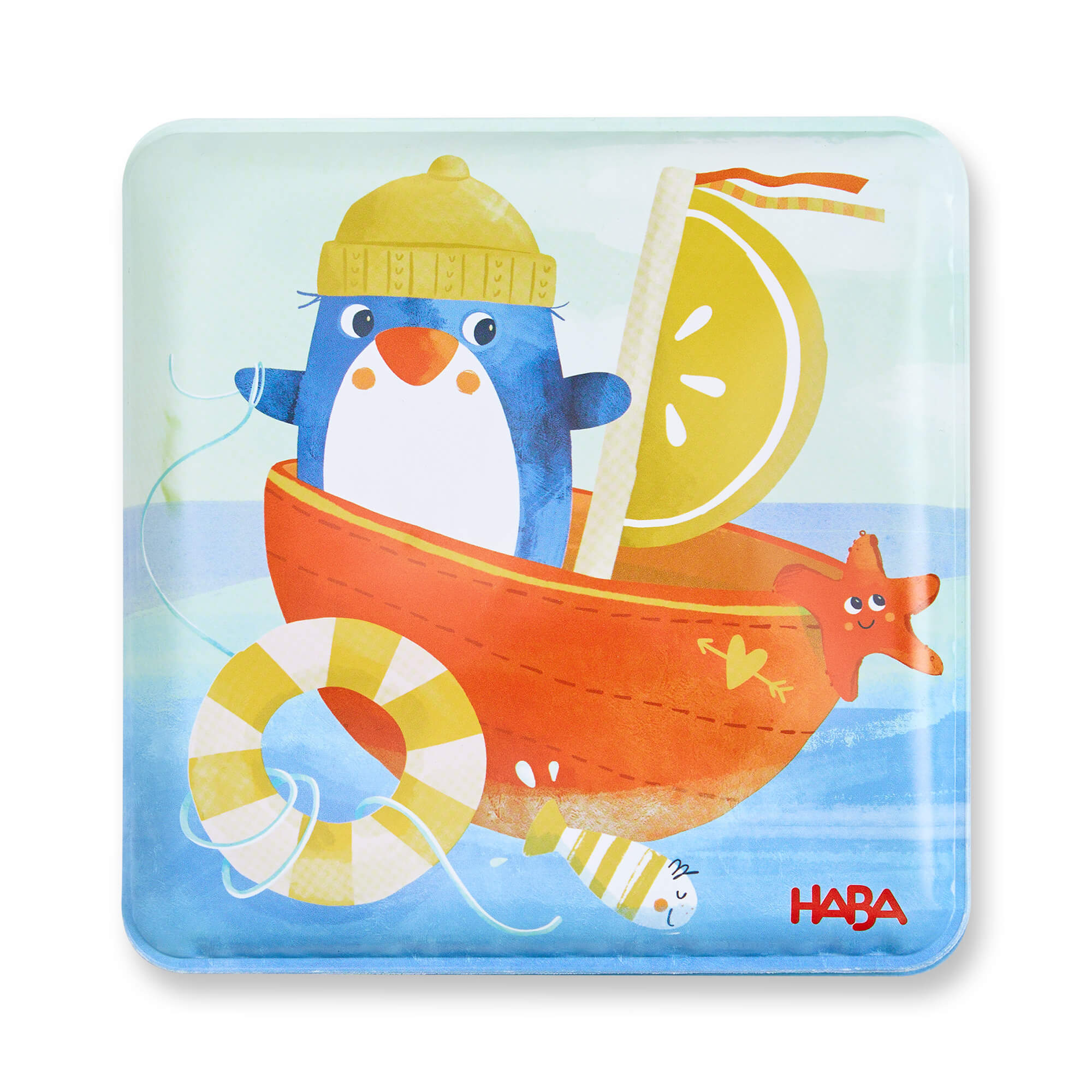 Penguin Bath Book with Squeaker for Babies