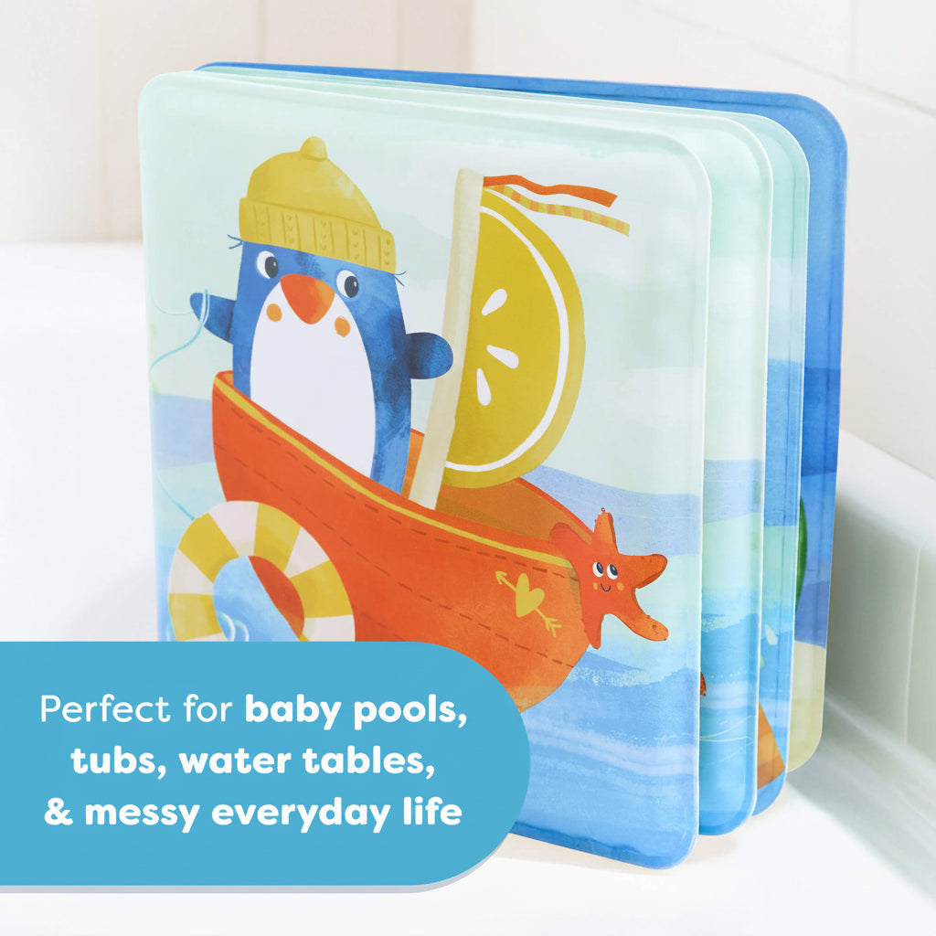 Penguin Bath Book with Squeaker for Babies