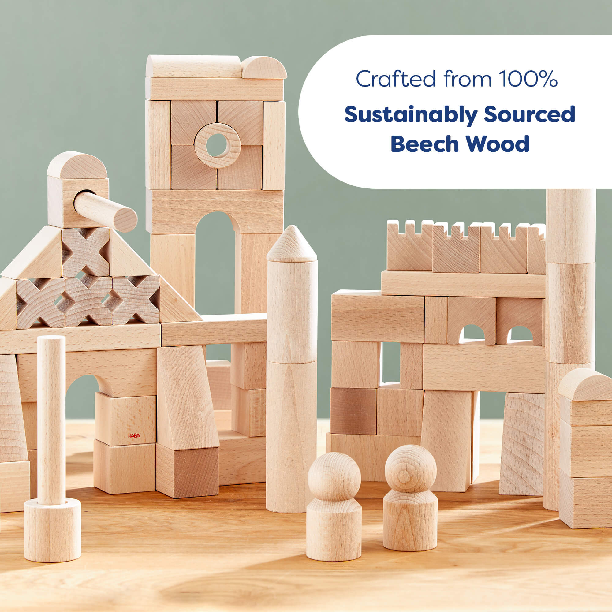 Basic Building Blocks 102 Piece Extra Large Wooden Starter Set