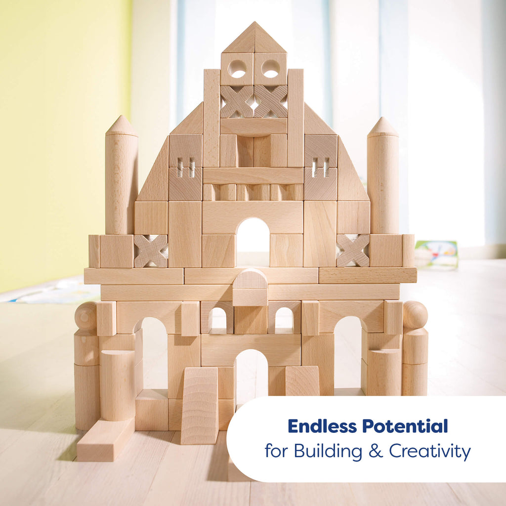 102-Piece Extra Large Wooden Building Blocks Set