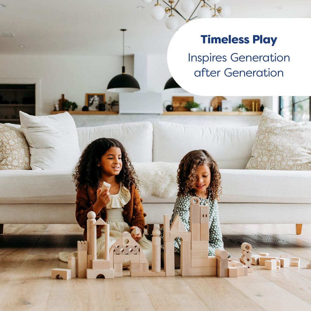 102-Piece Extra Large Wooden Building Blocks Set