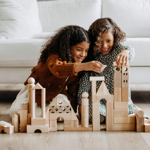 102-Piece Extra Large Wooden Building Blocks Set