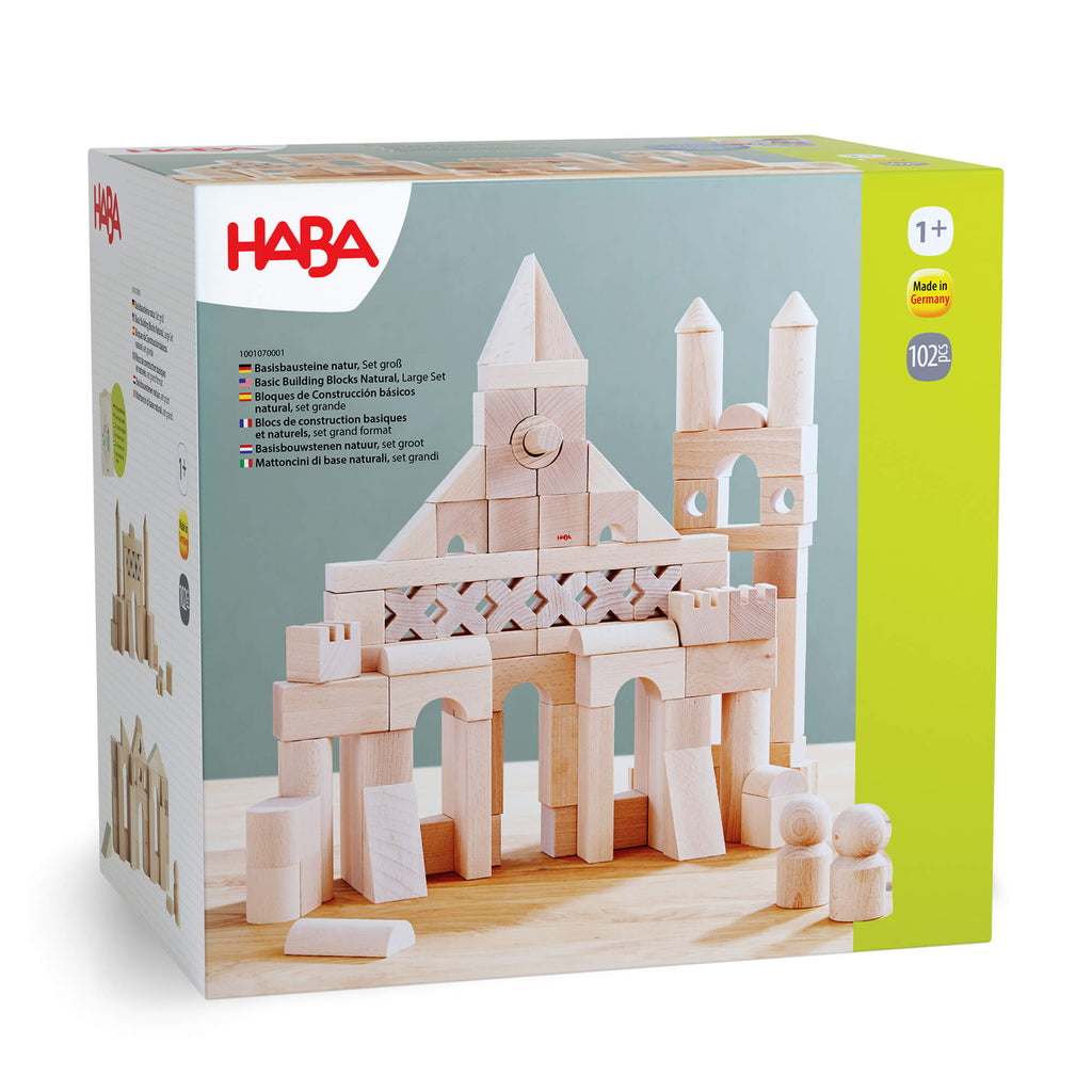 102-Piece Extra Large Wooden Building Blocks Set