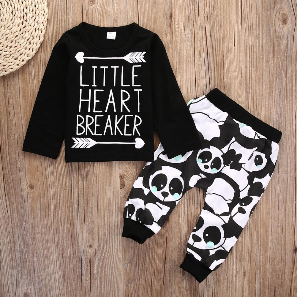 Panda Print Casual Outfit for Baby Boys