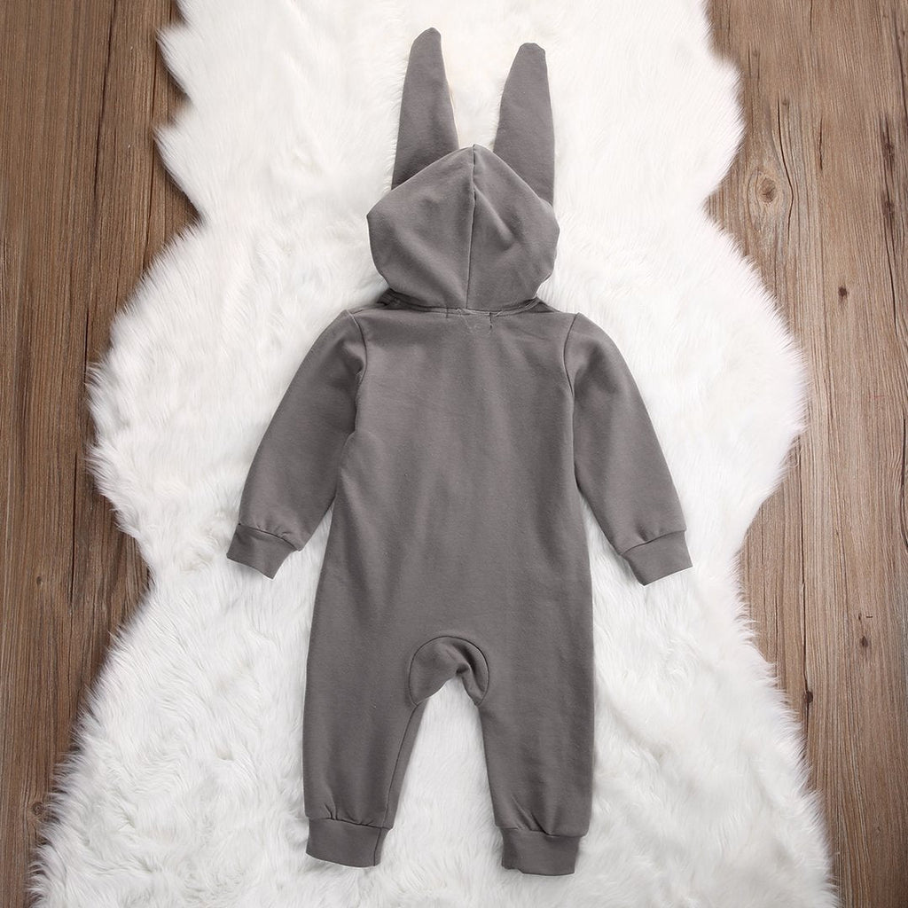 Baby Romper with Bunny Ear Hood