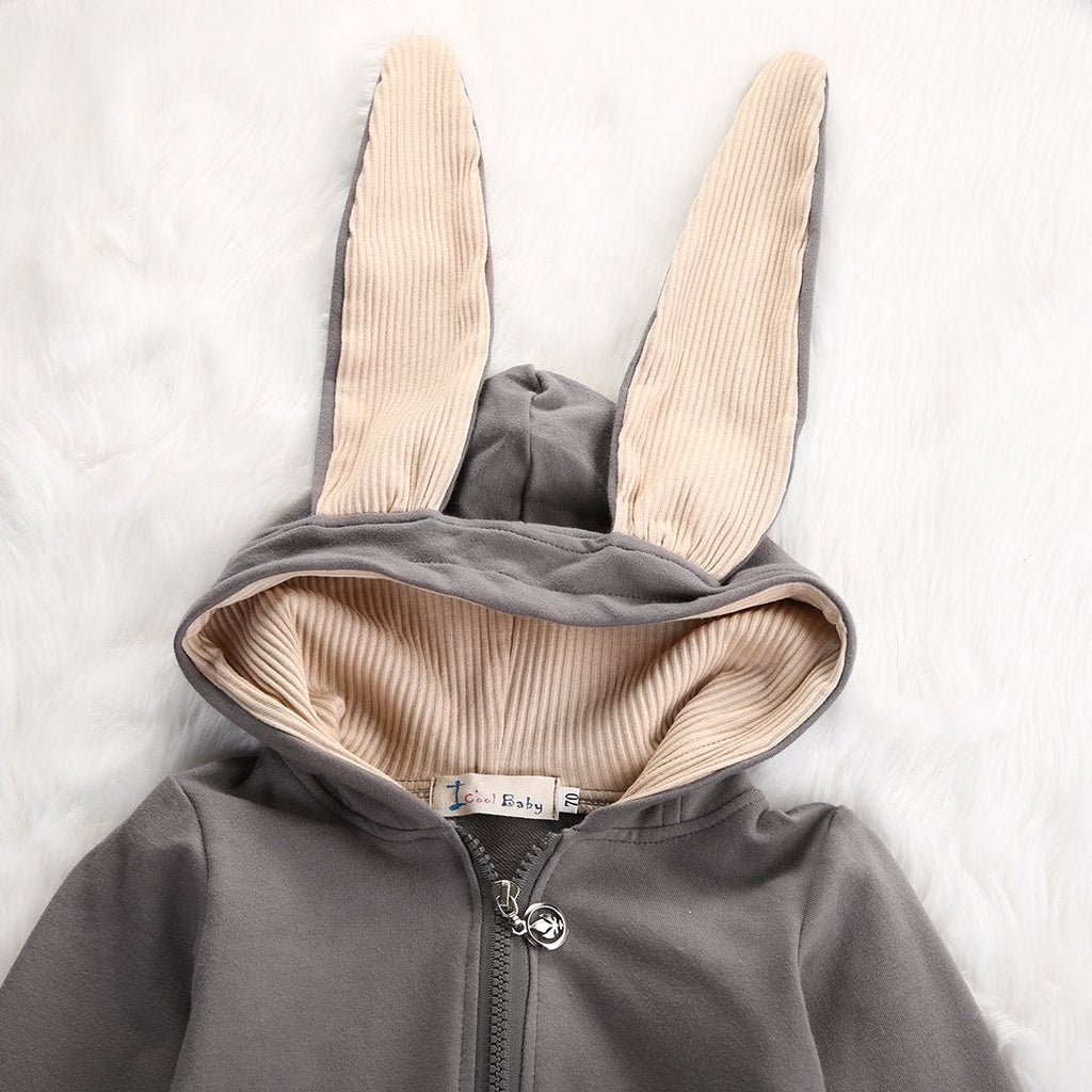 Baby Romper with Bunny Ear Hood