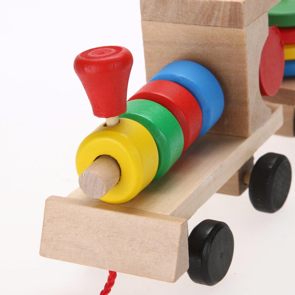 Educational Wooden Stacking Train Toy