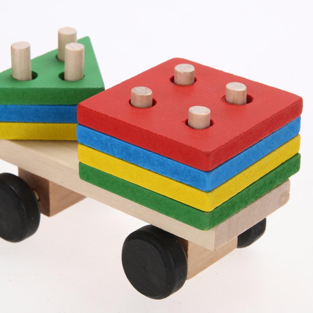 Educational Wooden Stacking Train Toy